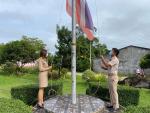 ร่วมกันเคารพธงชาติ